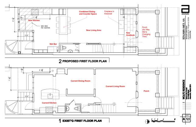 Main Floor Before After with Notes